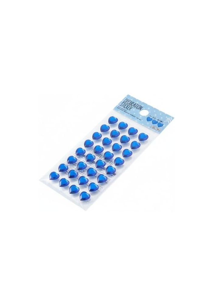 Daiso Blue Heart-Shaped Decorative Stickers for Crafting and Scrapbooking - Image 3